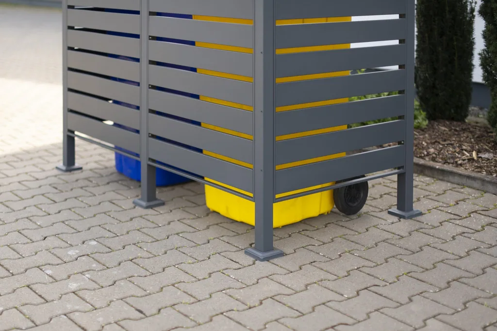 Westmann Mülltonnenverkleidung Planum 2er 150 cm anthrazit (2× 240 L)