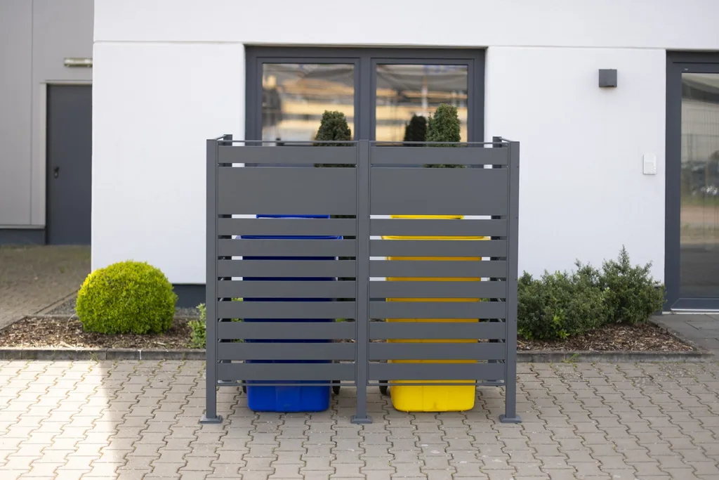 Westmann Mülltonnenverkleidung Planum 2er 150 cm anthrazit (2× 240 L)