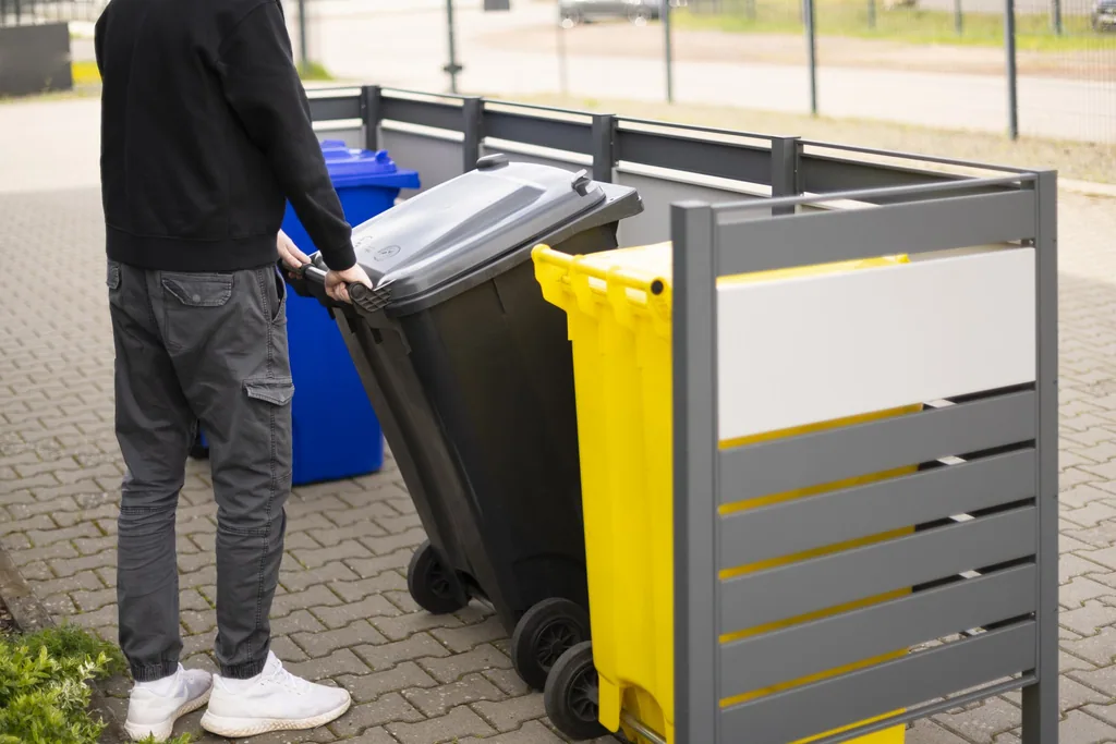 Westmann Mülltonnenverkleidung Planum 4er 120 cm anthrazit (4× 240 L)