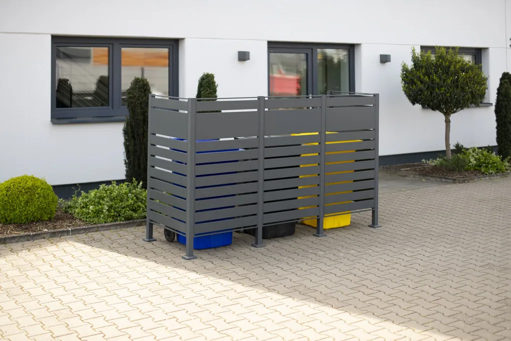Westmann Mülltonnenverkleidung Planum 3er 150 cm anthrazit (3× 240 L)