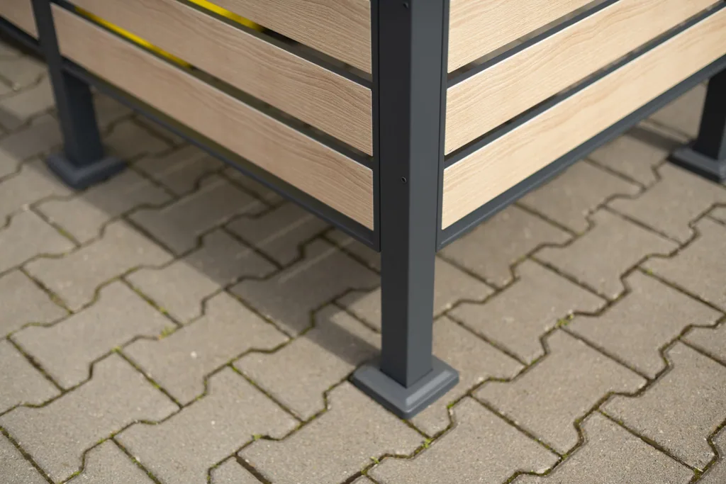 Westmann Mülltonnenverkleidung Planum 5er 120 cm holzoptik (5× 240 L)