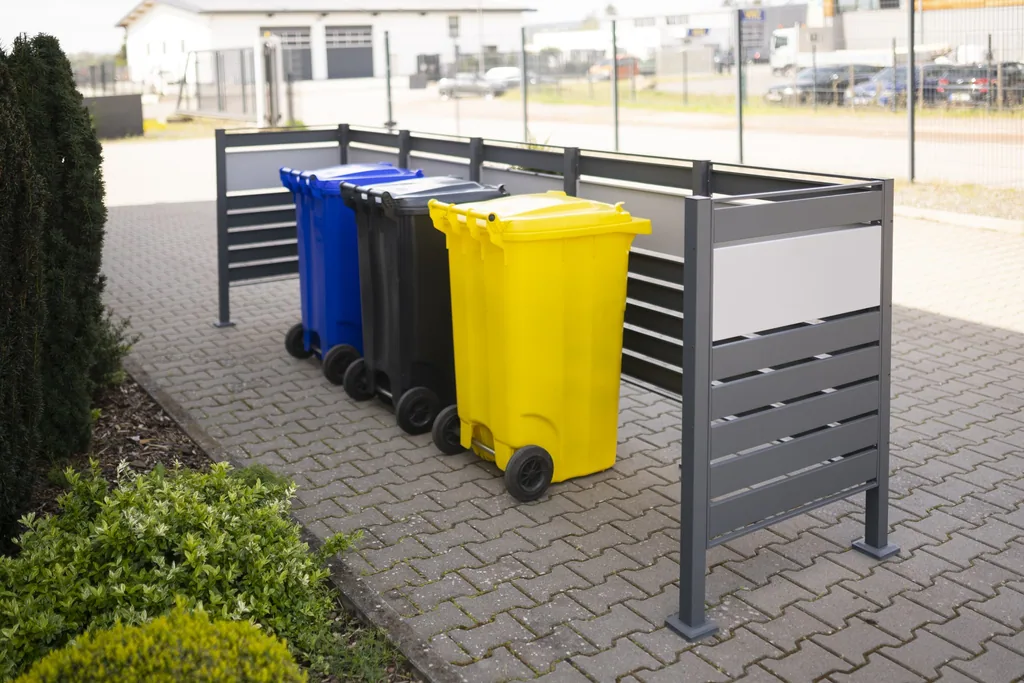 Westmann Mülltonnenverkleidung Planum 5er 120 cm anthrazit (5× 240 L)