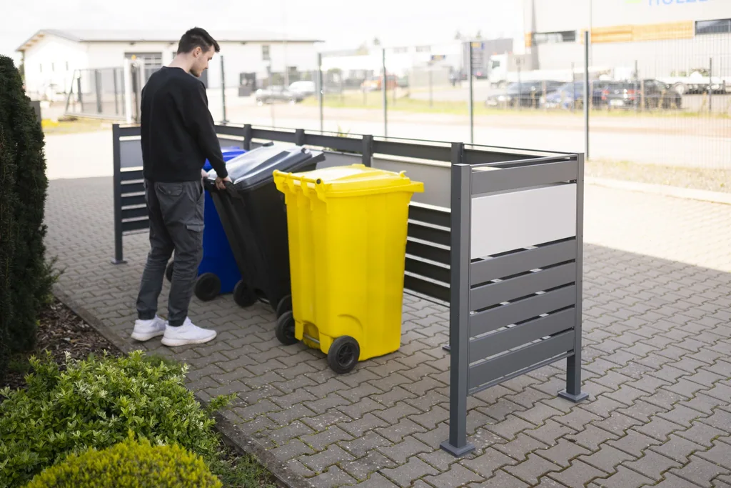 Westmann Mülltonnenverkleidung Planum 5er 120 cm anthrazit (5× 240 L)