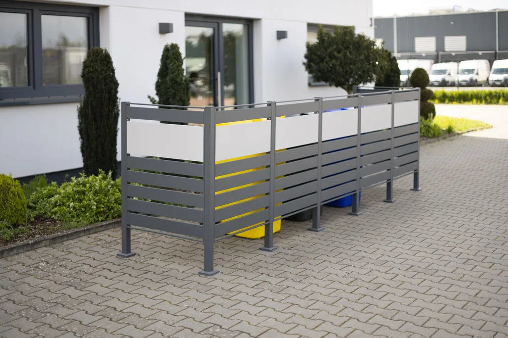 Westmann Mülltonnenverkleidung Planum 5er 120 cm anthrazit (5× 240 L)