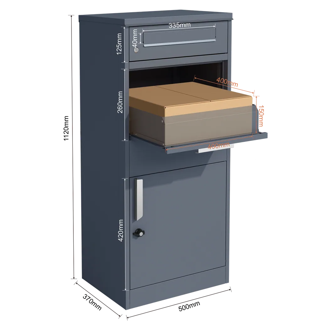 Westmann Paketbox Pedro Metall anthrazit
