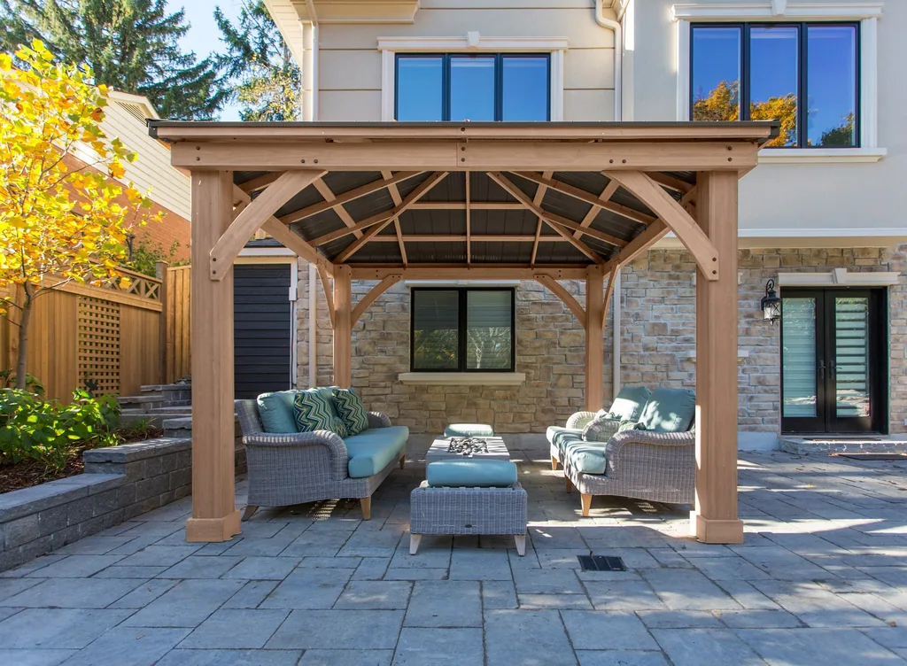 Westmann Holzpavillon Devon 12×12 Natur