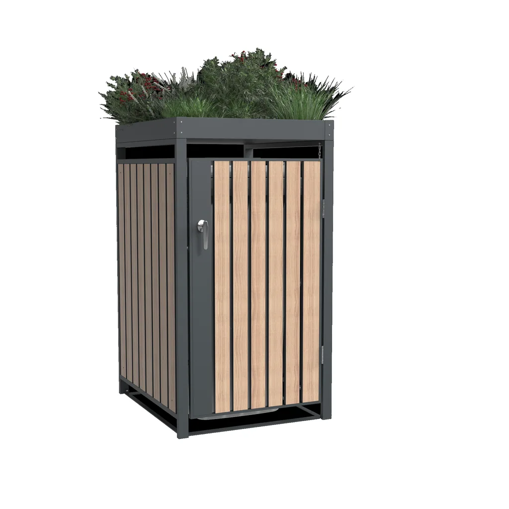 Westmann Mülltonnenbox Planta 1er anthrazit (1× 240 L)