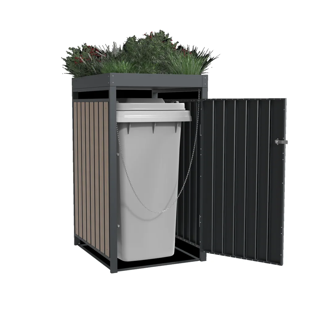 Westmann Mülltonnenbox Planta 1er anthrazit (1× 240 L)