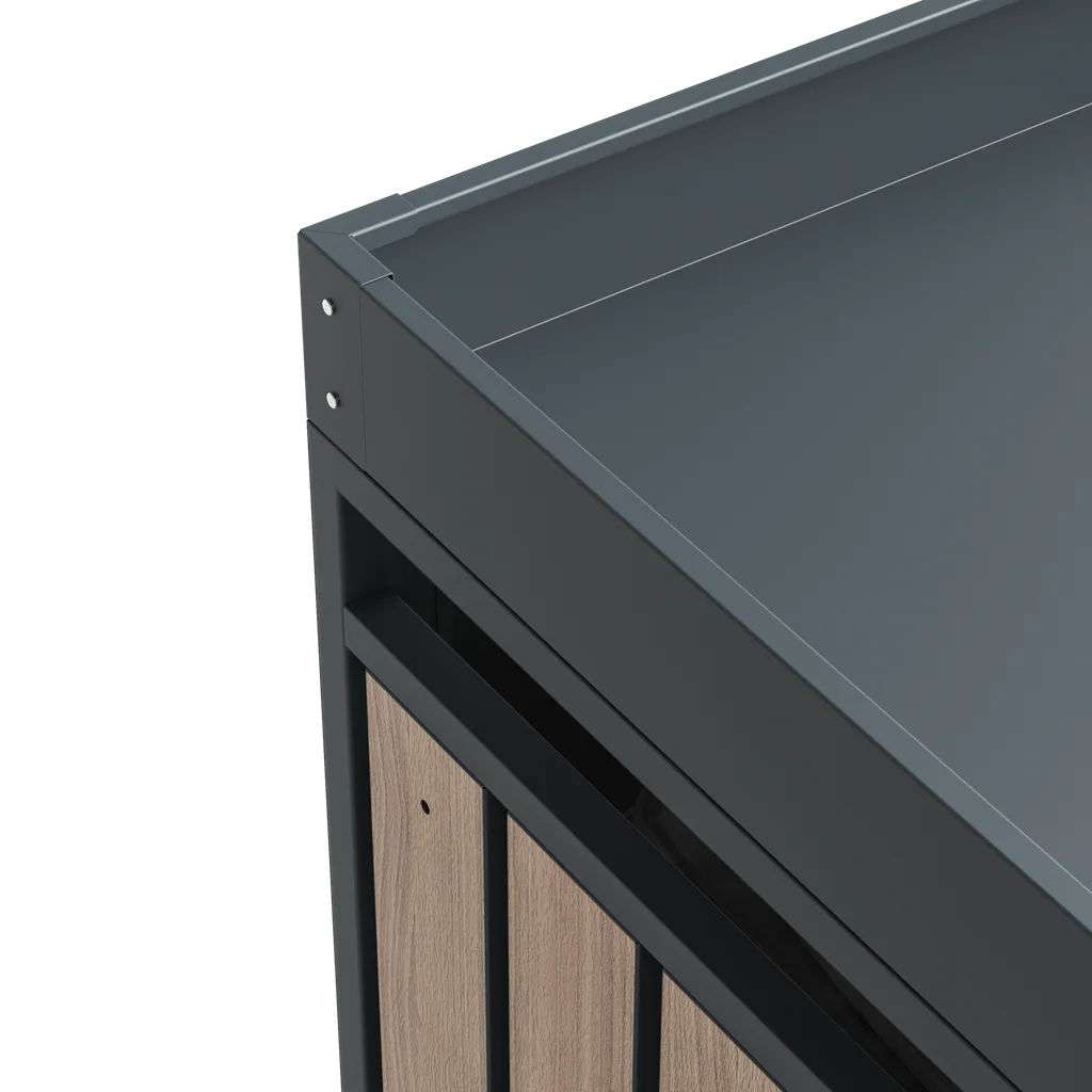 Westmann Mülltonnenbox Planta 3er anthrazit (3× 240 L)