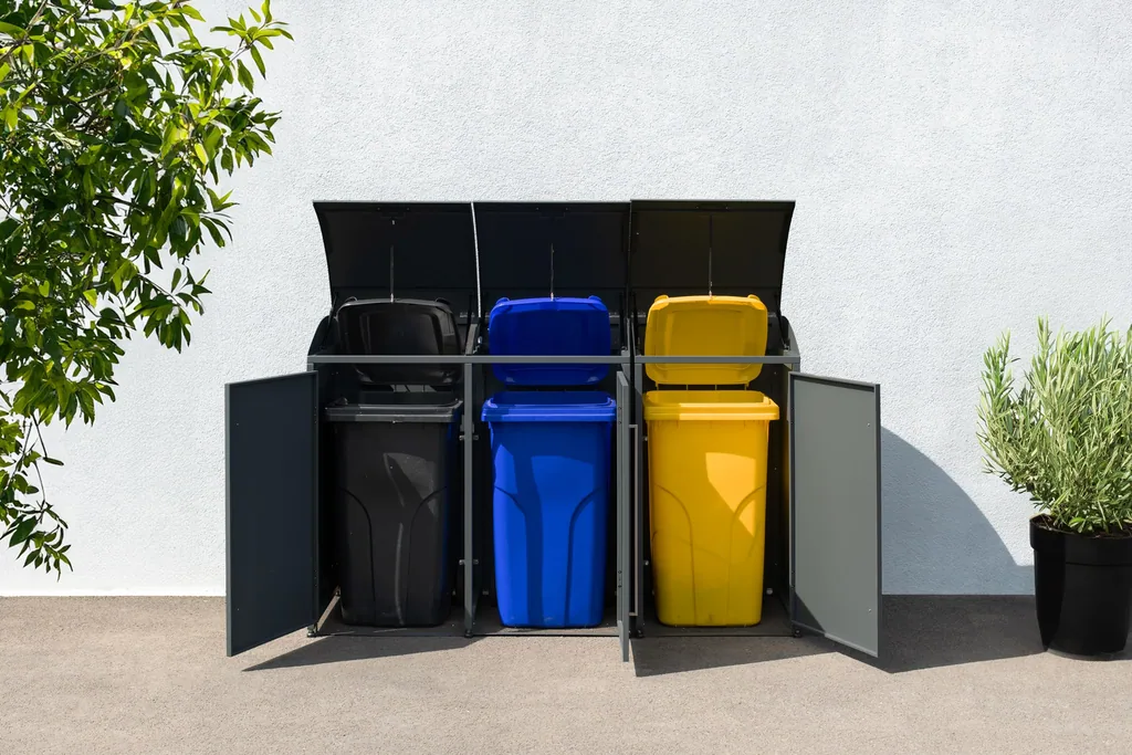 Westmann Mülltonnenbox Moderna 3er anthrazit (3× 240 L)