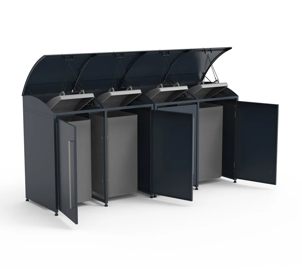 Westmann Mülltonnenbox Moderna 4er anthrazit (4× 240 L)
