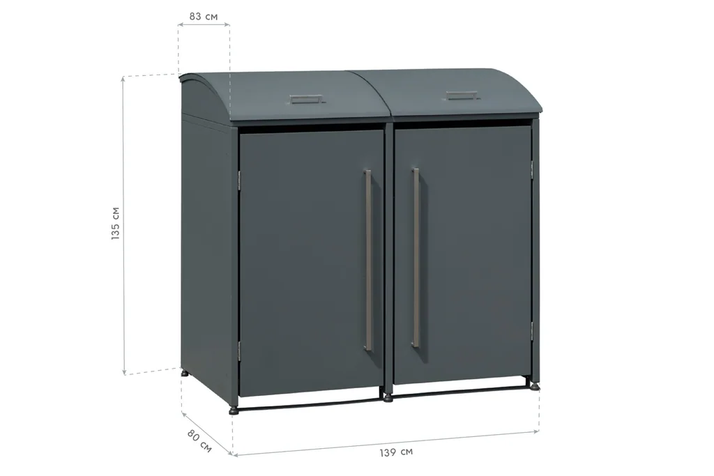 Westmann Mülltonnenbox Moderna 2er anthrazit (2× 240 L)
