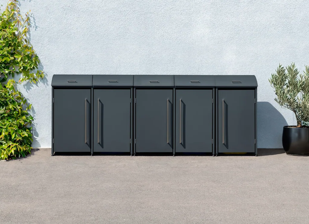 Westmann Mülltonnenbox Moderna 5er anthrazit (5× 240 L)