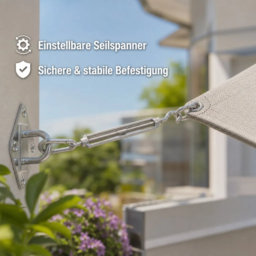 Installations-Set für Sonnensegel, 6-tlg.