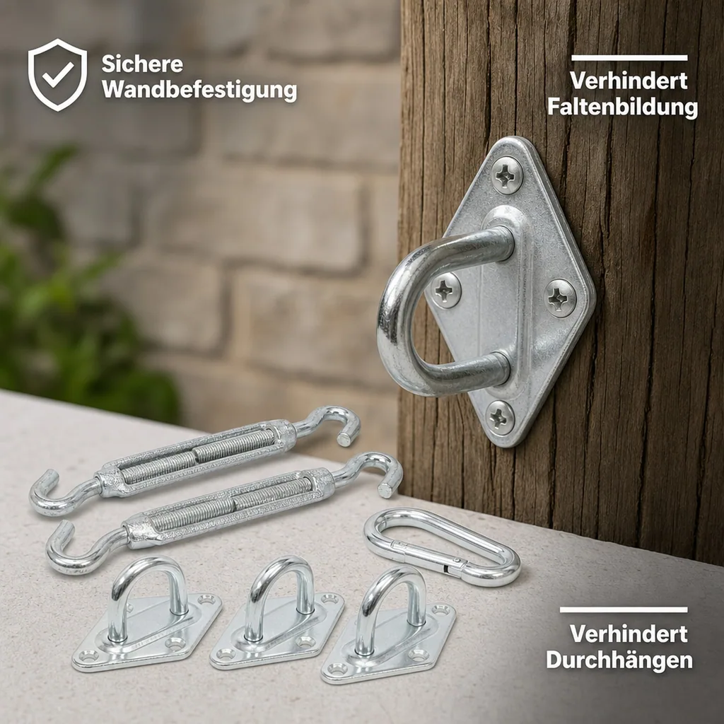 Installations-Set für Sonnensegel, 6-tlg.