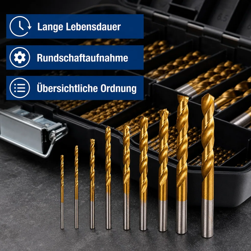 HSS-Spiralbohrer-Satz, 92-teilig