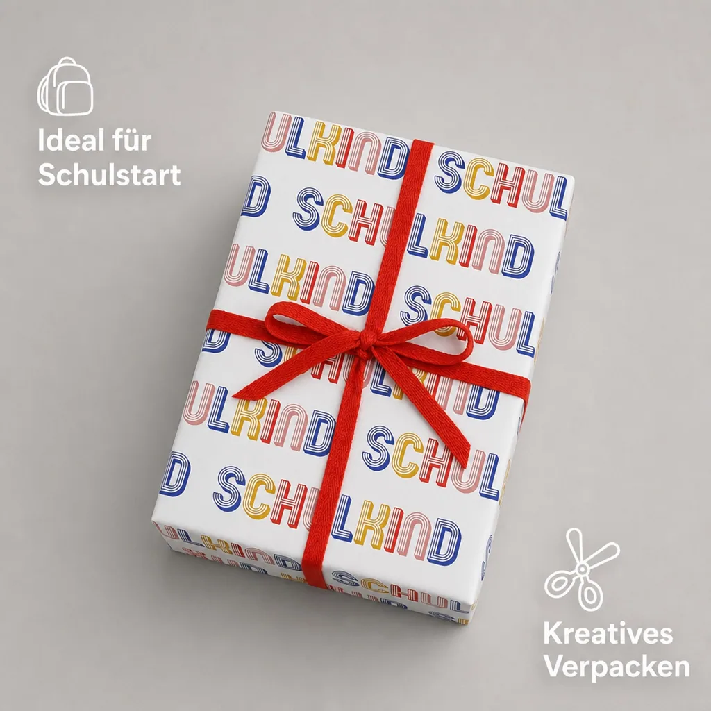 Ava & Yves Geschenkpapier Schulkind