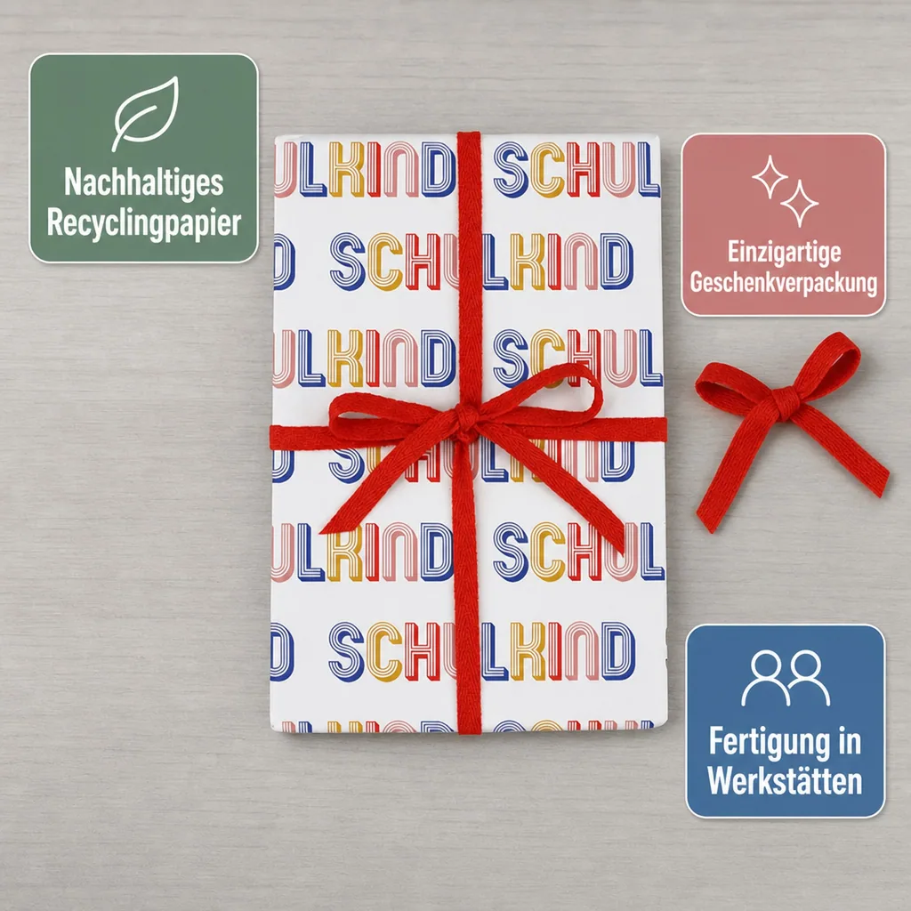 Ava & Yves Geschenkpapier Schulkind