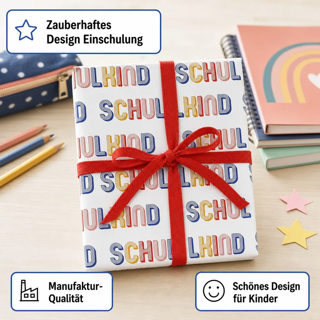 Ava & Yves Geschenkpapier Schulkind