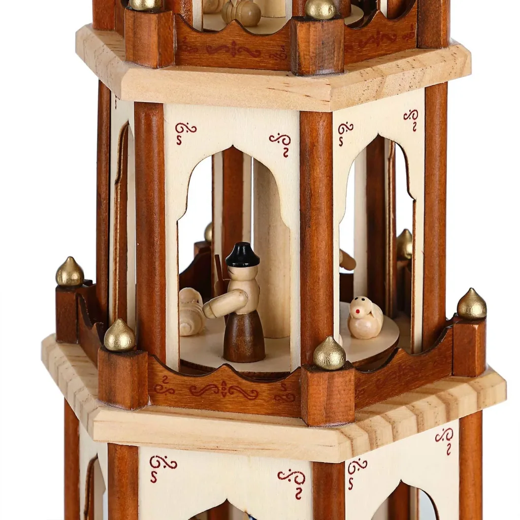 Weihnachtspyramide XL klassisches Holzdesign