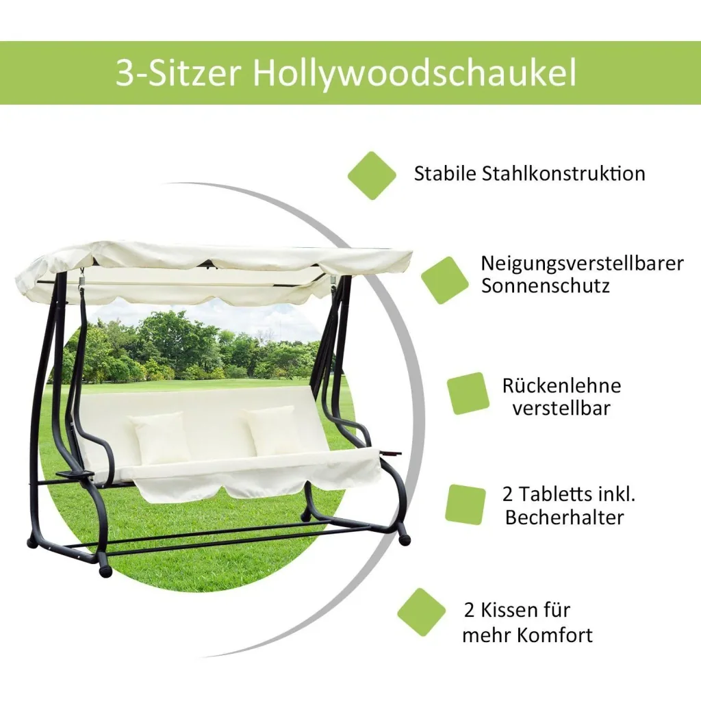 Gartenschaukel mit Dach