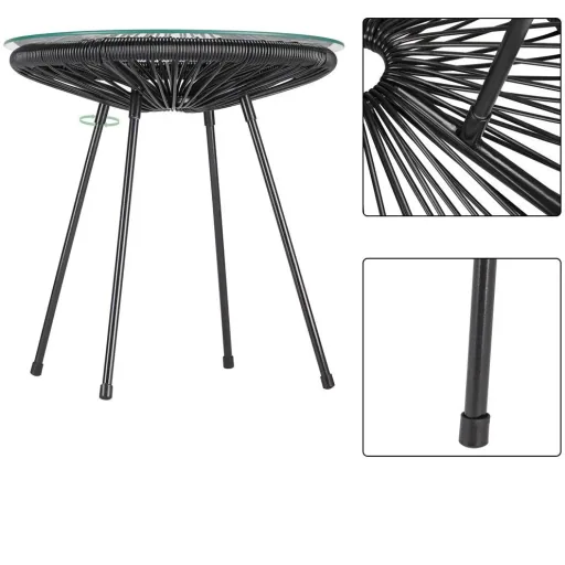 Beistelltisch Acapulco schwarz Ø45cm