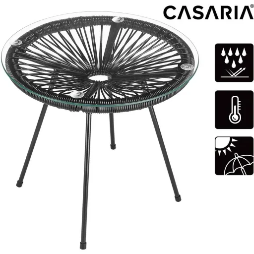 Beistelltisch Acapulco schwarz Ø45cm