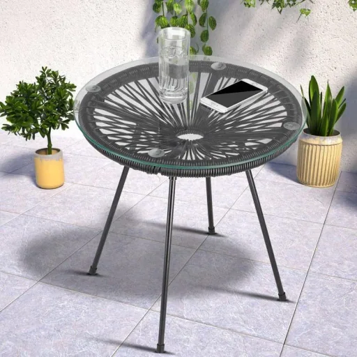 Beistelltisch Acapulco schwarz Ø45cm