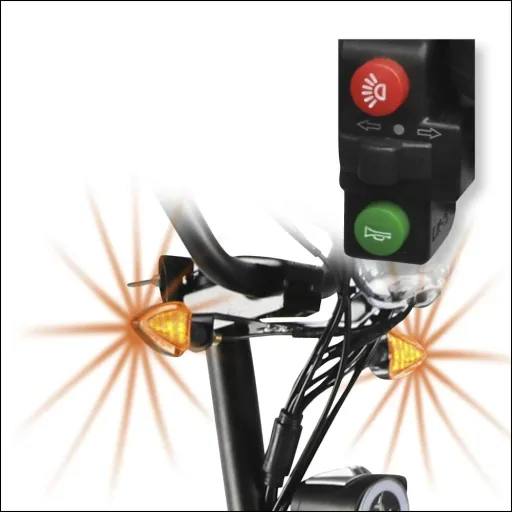 E-Roller "Evoking" Safety 20 km/h inklusive Blinkanlage und Gepäck-Case schwarz