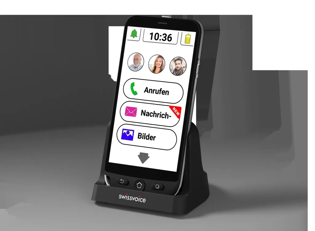 Smartphone mit SOS Taste und 3 Bildschnellwahl-Button