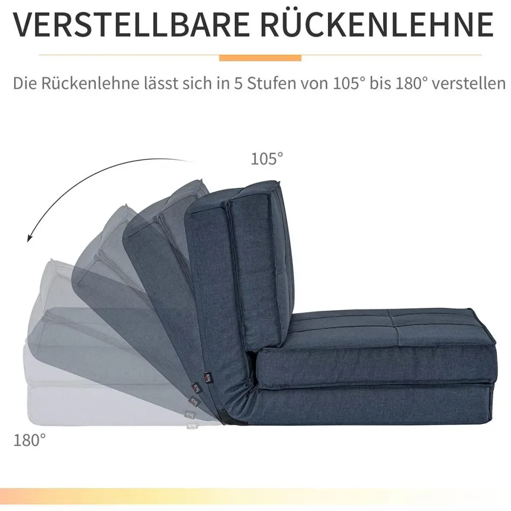 Campingbett bis 150kg schwarz 190 x 65 x 38 cm