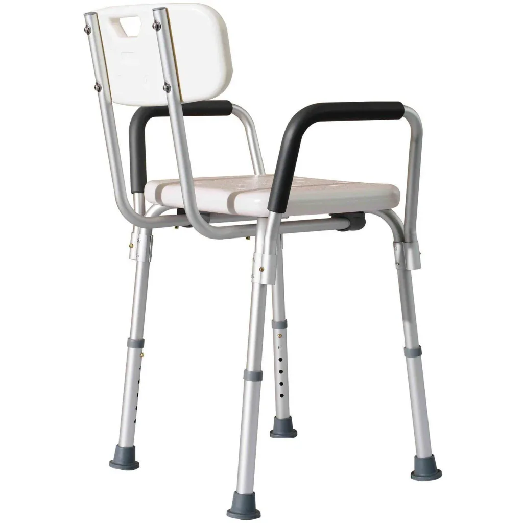 Duschhocker mit Lehne höhenverstellbar