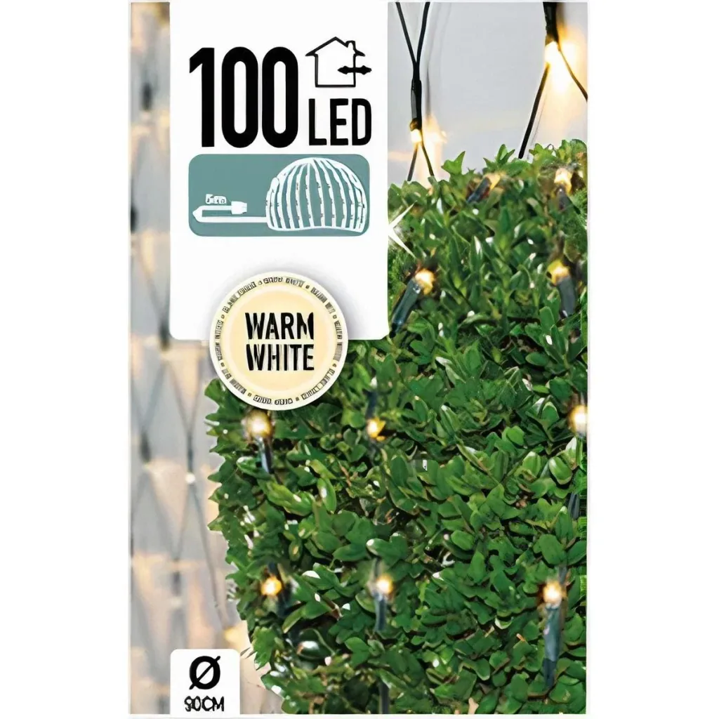 Buchsbaum-Kugelnetz SET von 2 - 100 LED Warm-Weiß Ø 90cm - Strauch