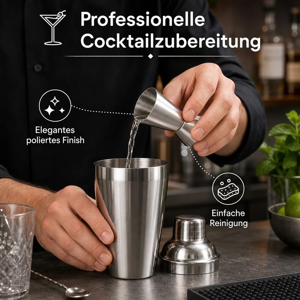 Jigger, Cocktail Messbecher - Edelstahl 20/40 ml