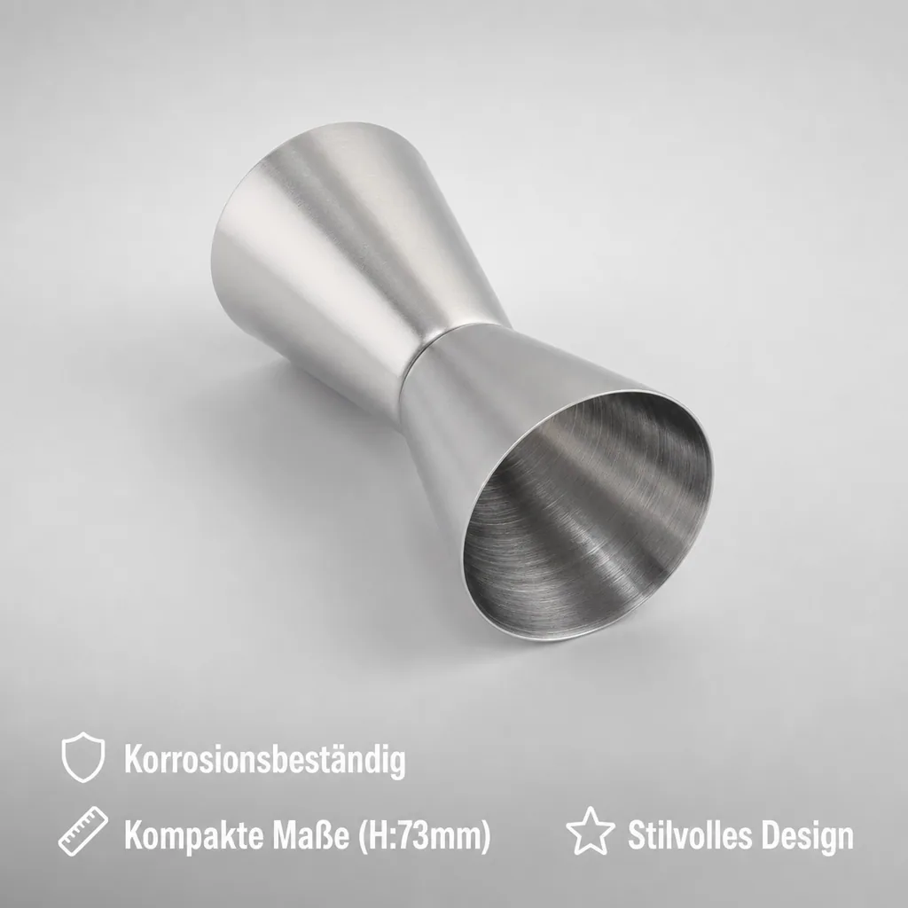 Jigger, Cocktail Messbecher - Edelstahl 20/40 ml
