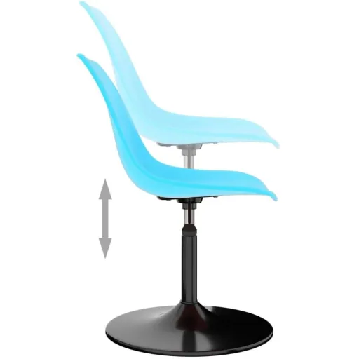 Esszimmerstühle drehbar 2tlg. PP blau