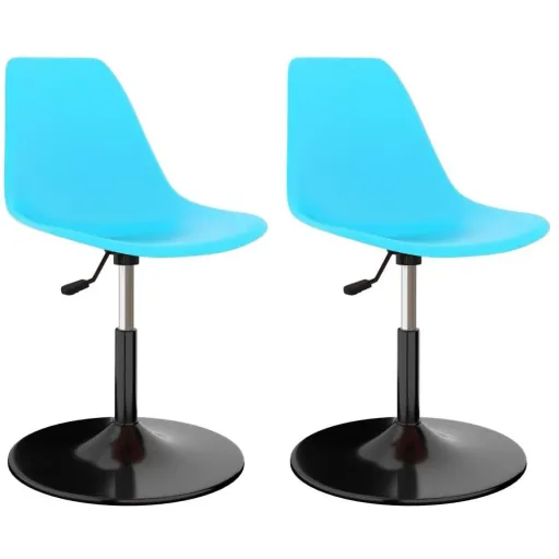 Esszimmerstühle drehbar 2tlg. PP blau