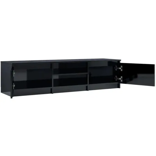 TV-Schrank 140x40x35,5 cm Spanplatte Hochglanz schwarz
