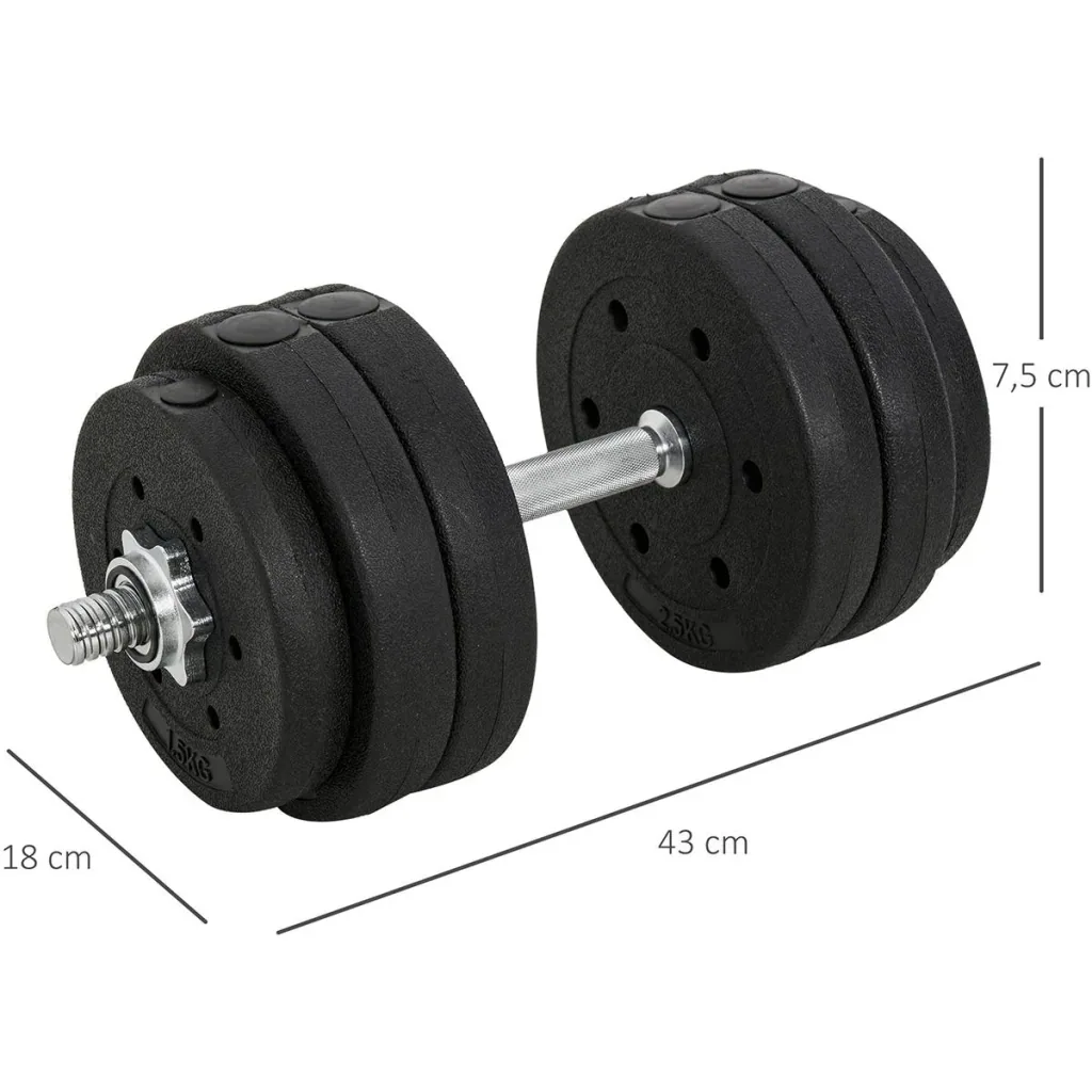 Kurzhantel Set 30 kg schwarz