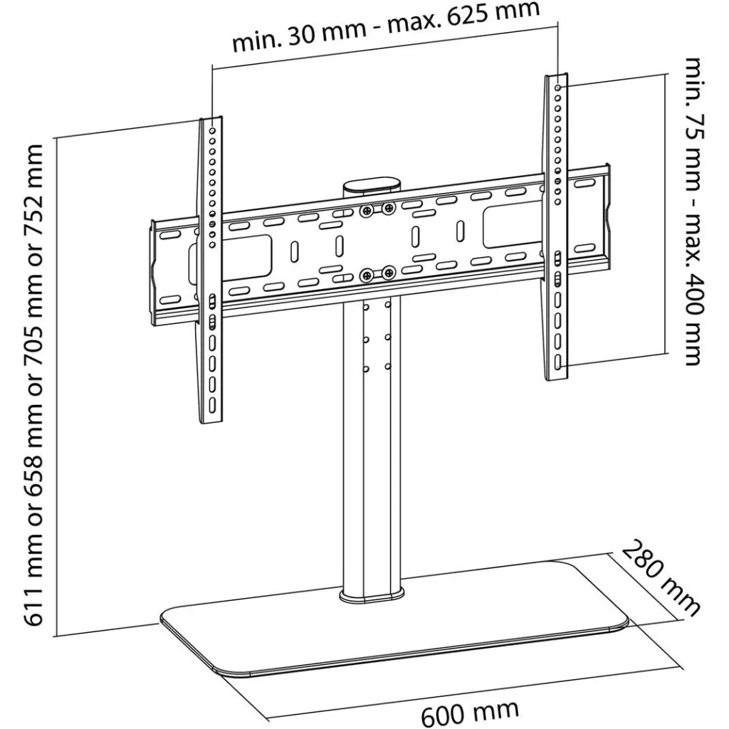 TV-Ständer fixiert 32 - 65 " 45 kg