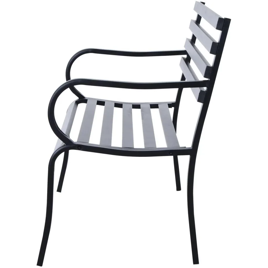 Gartenbank Metall 2-Sitzer 125x62x82cm
