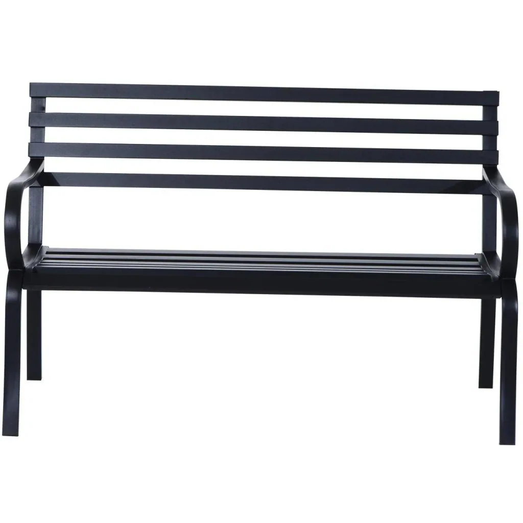 Gartenbank Metall 2-Sitzer 125x62x82cm