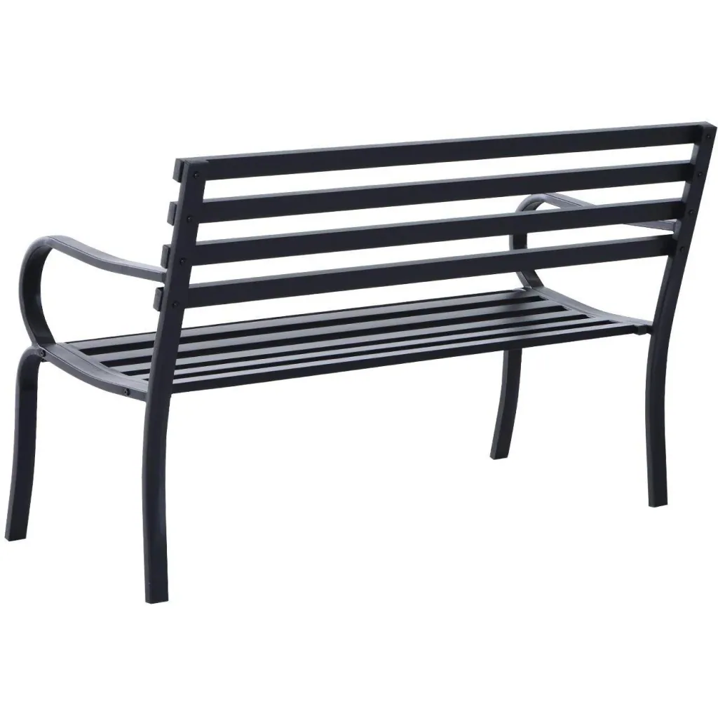 Gartenbank Metall 2-Sitzer 125x62x82cm