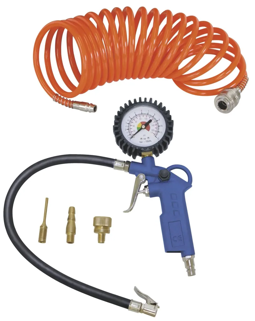 Kompressor HC24 V - 24 L - 10 bar - 230 Volt, inklusive 5-teiligem Druckluft-Werkzeug-Set