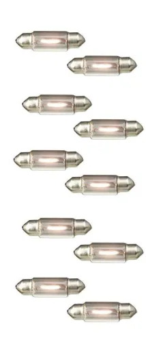 Schlusslicht und Kennzeichen Birnen, 10 Stück - Sofittenlampen
