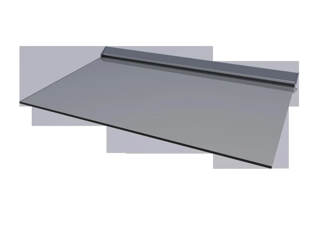 Echtglasvordach LED - 3-teilig,160 x 93,5 x 13,5 cm Aluminium Silber, VSG 2 x 8 mm, klar