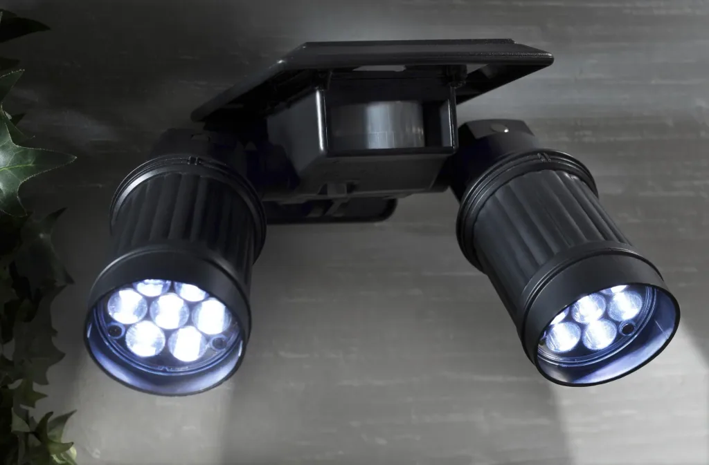 Doppel Solar Strahler mit Bewegungsmelder