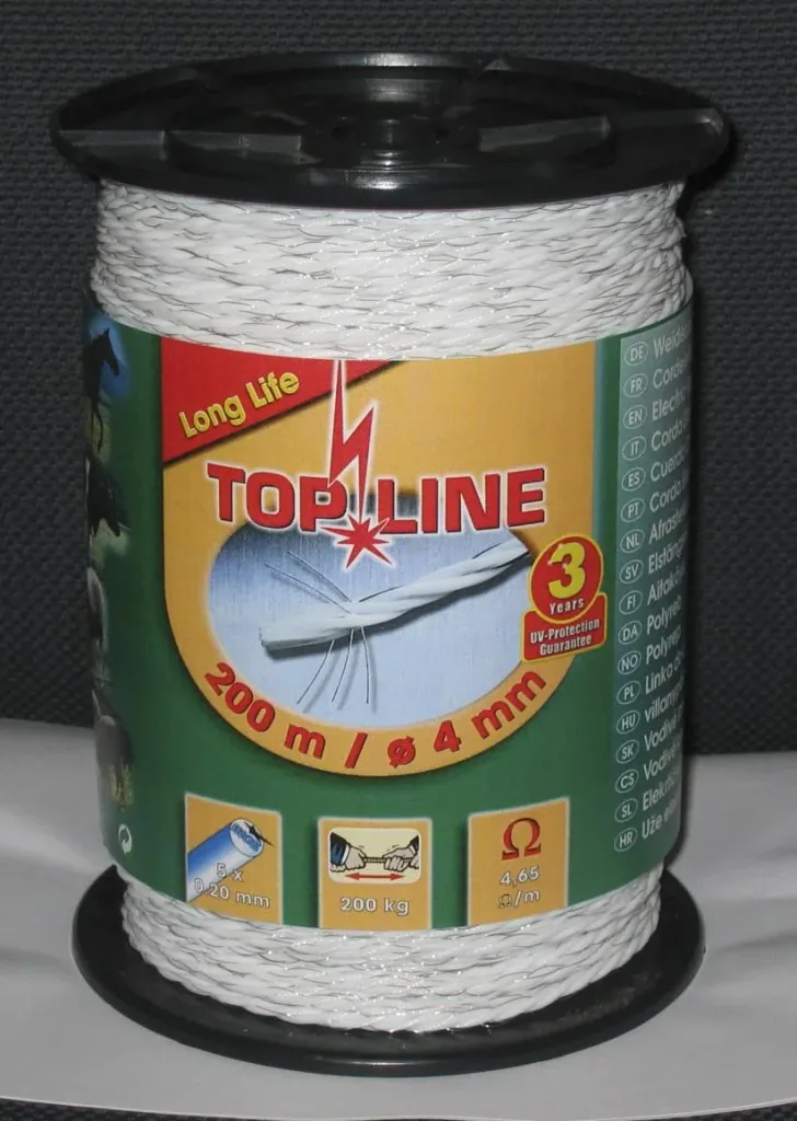 Elektroseil "Top Line", weiß, 200 m