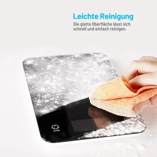 Digitale Küchenwaage schwarzes Glas