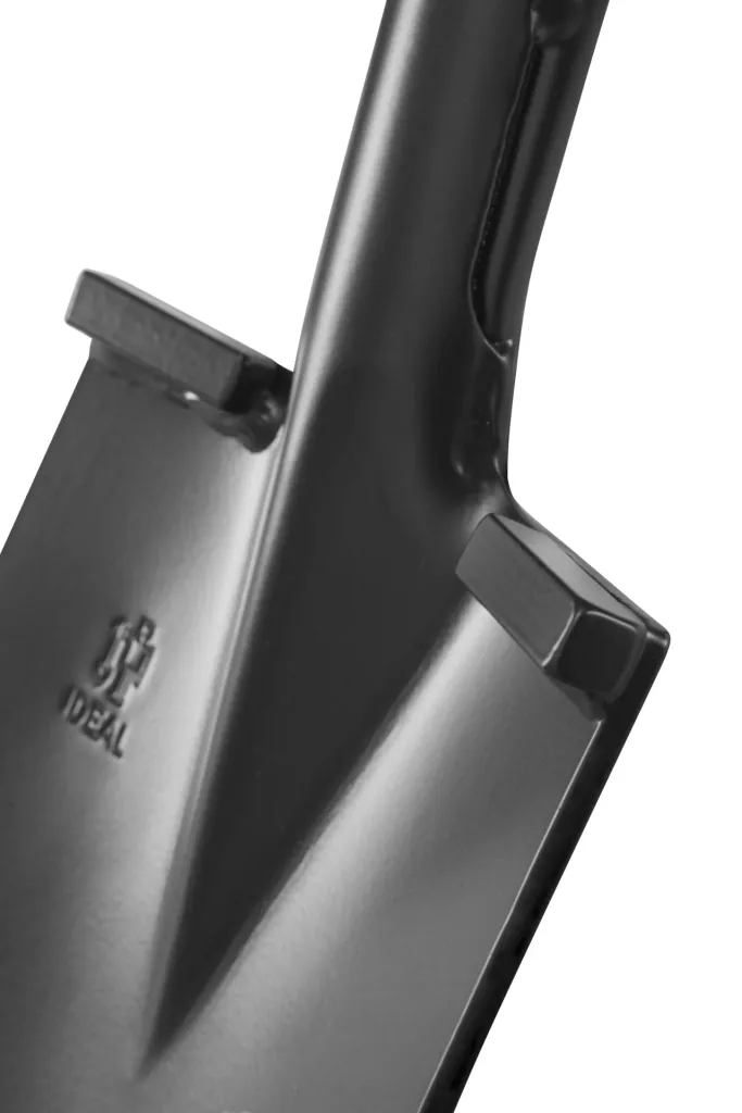 Spaten Kraftspaten, Blattstärke 5 mm, geschweißter Trittschutz pulverbeschichtet, Holzknauf, Stahlrohrstiel 92 cm